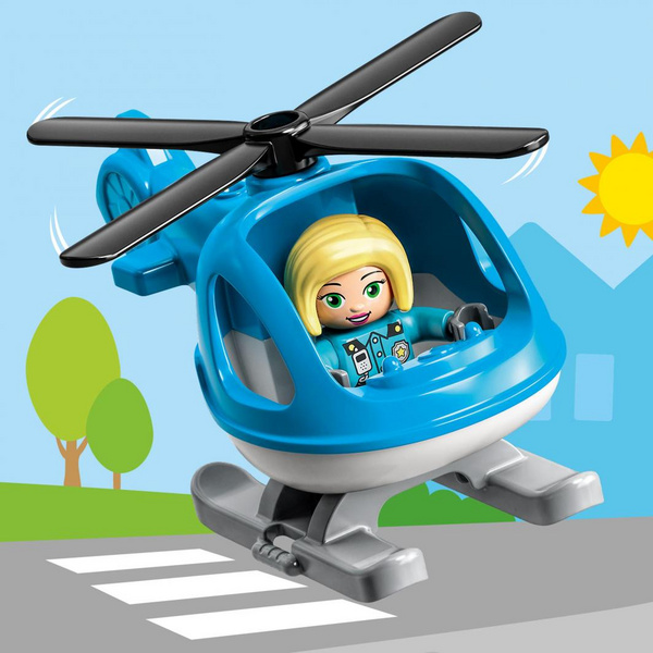 Lodër për fëmijë LEGO Duplo Police Station Helicopter (10959), e kaltër
