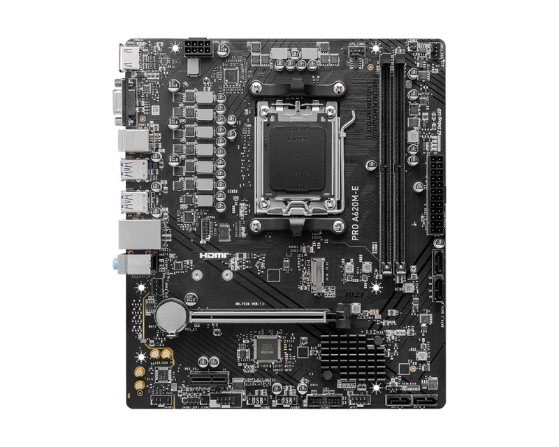 Pllakë amë MSI PRO A620M-E, mATX, AM5, e zezë
