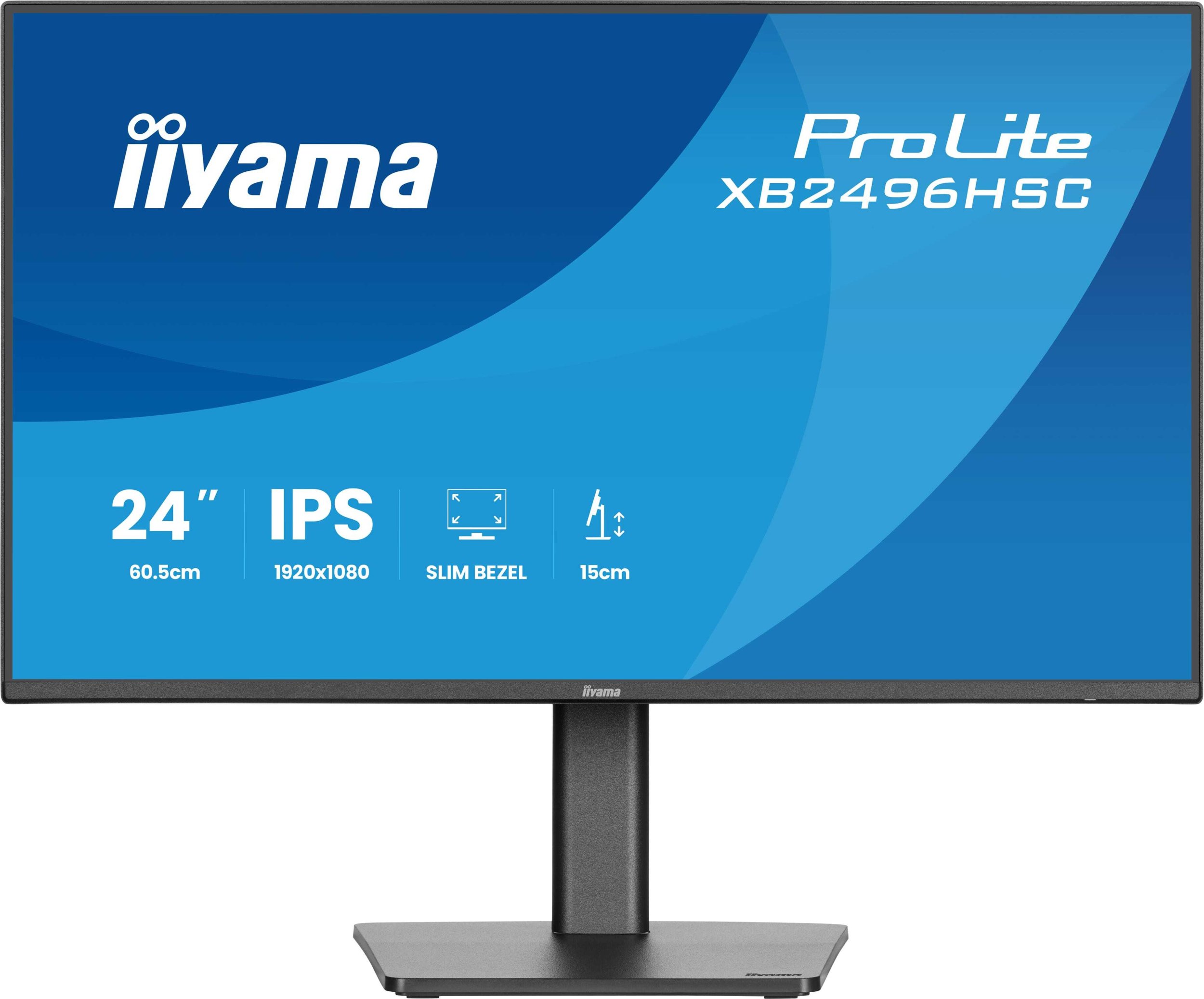 Monitor IIYAMA XB2496HSC-B1, 24", IPS, Full HD, i zi