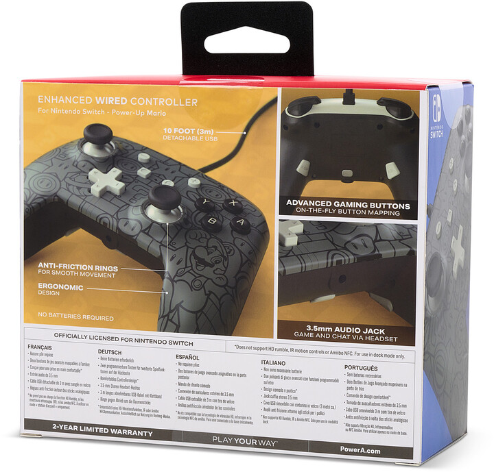 Kontroller PowerA Enhanced Wired Controller, Power-Up Mario (SWITCH)