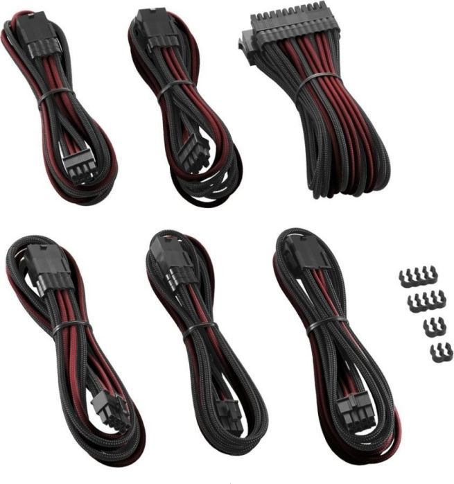 Set kabllosh modulare CableMod CM-PCAB-BKIT-NKCR-3PK-R, zgjatime PSU, red graphite