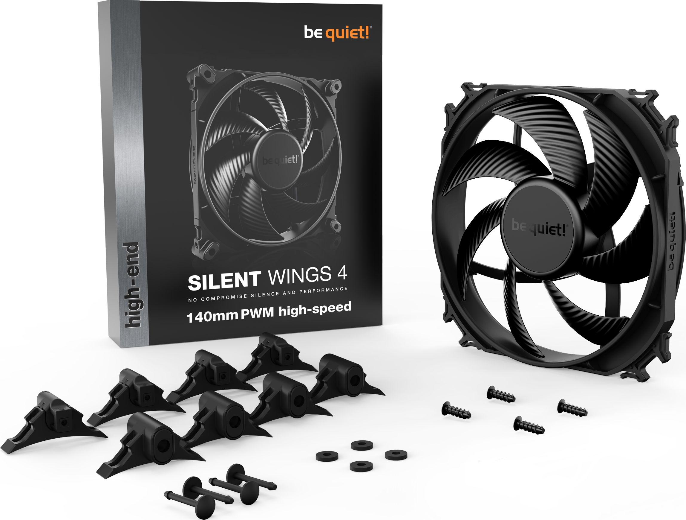 Ventilator Be Quiet Silent Wings 4, 140mm PWM high speed, 1900 RPM, i zi