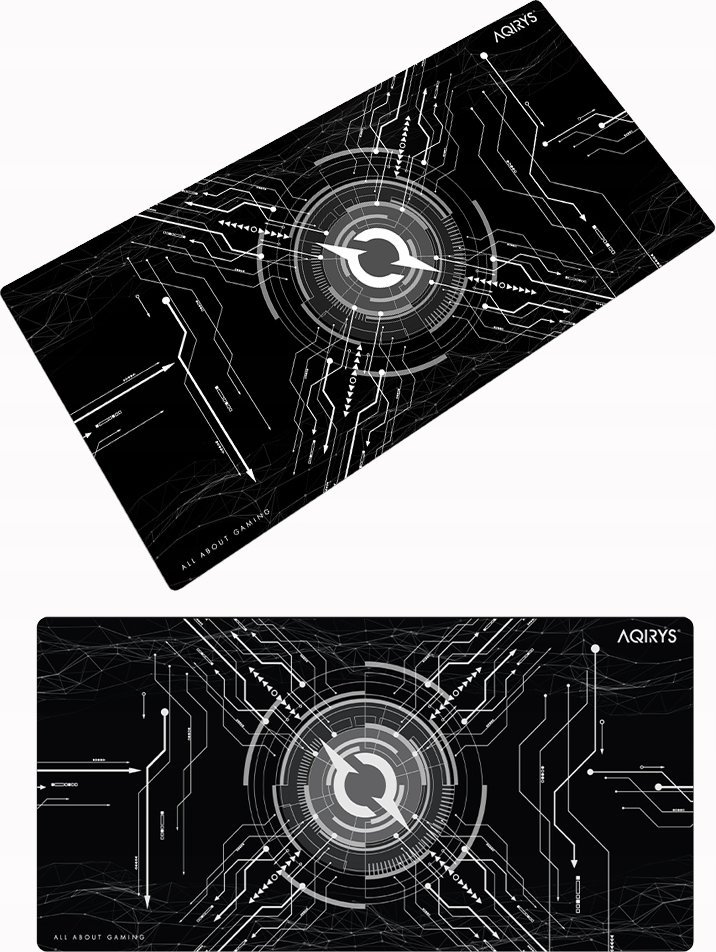 Mousepad gaming AQIRYS GRUIS 3XL, mikrofibër, bazë gome kundër rrëshqitjes, i zi