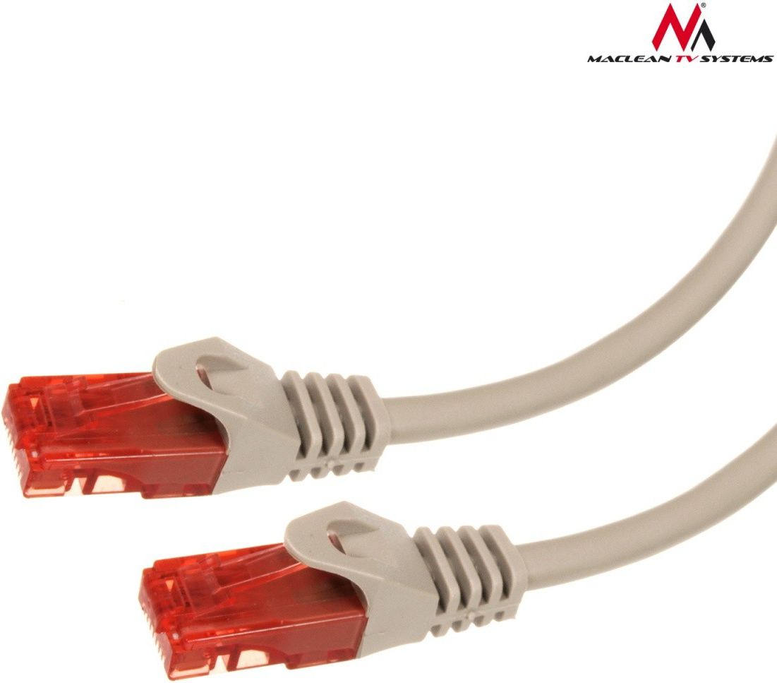 Maclean UTP Patchcord Кабел, Cat6, 2 м, Сив