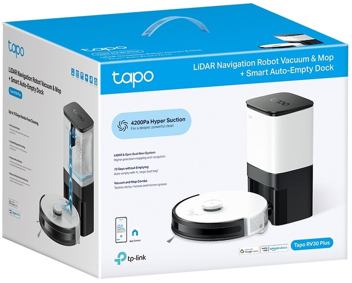 Fshesë robotike me shtupë TP-Link Tapo RV30 Plus