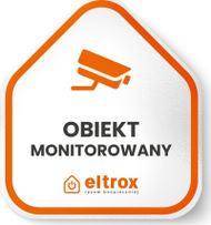Sticker paralajmërues Eltrox OEM Monitored Object, i vogël, vetëngjitës
