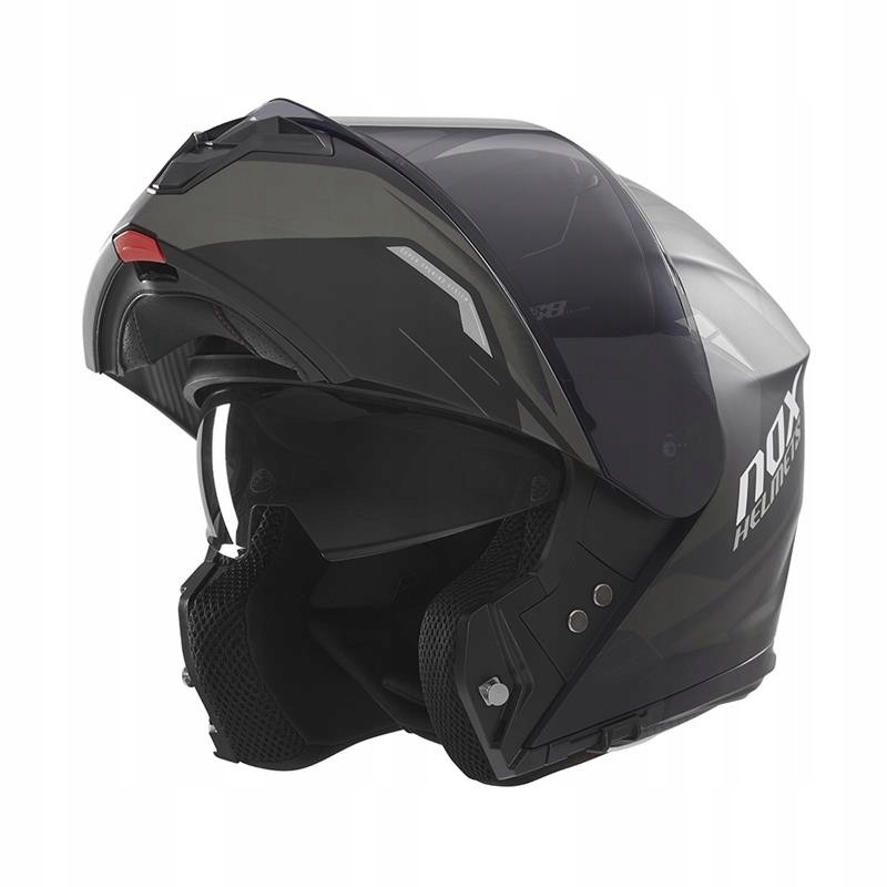 Helmetë modulare motoçiklete Nox N968 Ultra, për të rritur, e zezë