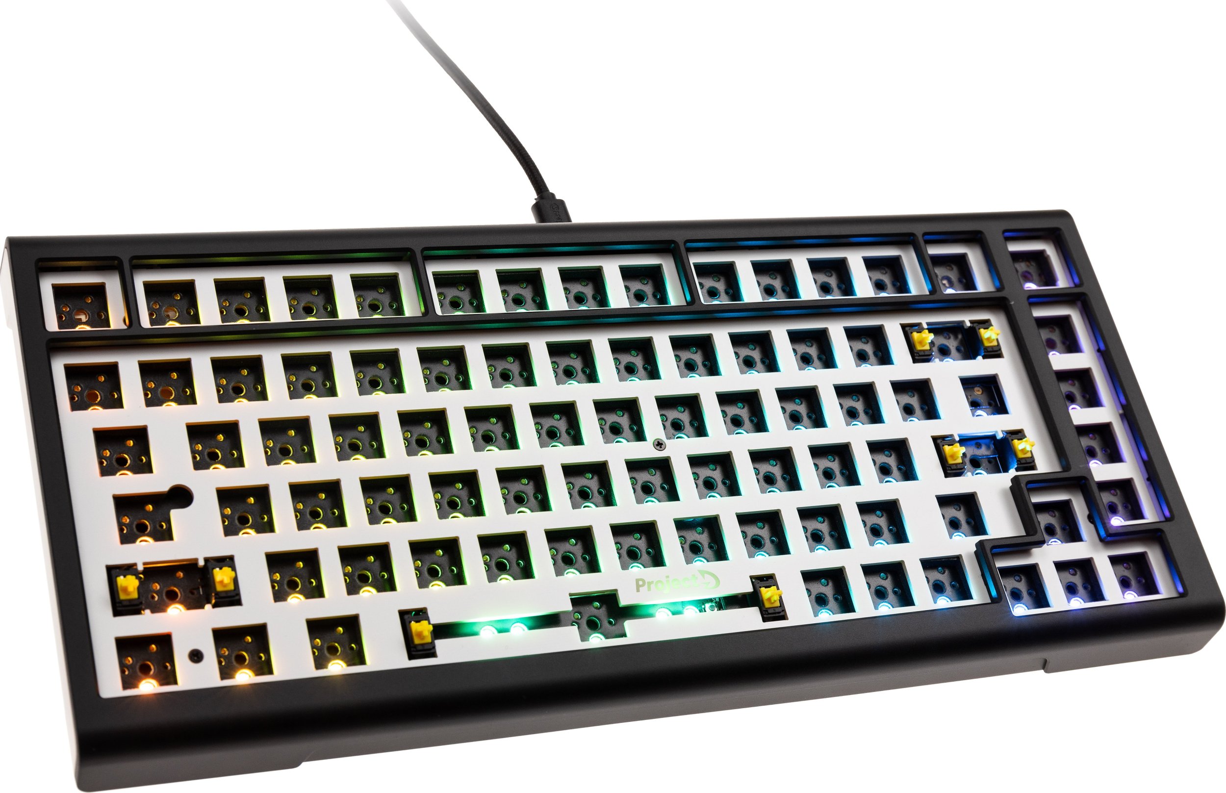 Tastierë mekanike gaming Ducky Tinker 75 Barebone, 75%, RGB, e zezë