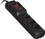 Prizë energjetik Activejet Combo me 3 priza, 3 m, e zezë