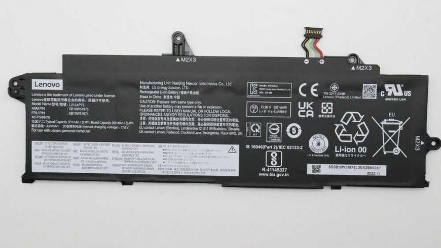 Bateri laptopi Lenovo L17L3PG2, 46Wh, Li ion, e zezë