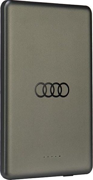 Power bank Audi AU-MWPB50, 5000mAh, karikim wireless 15W MagSafe, gri