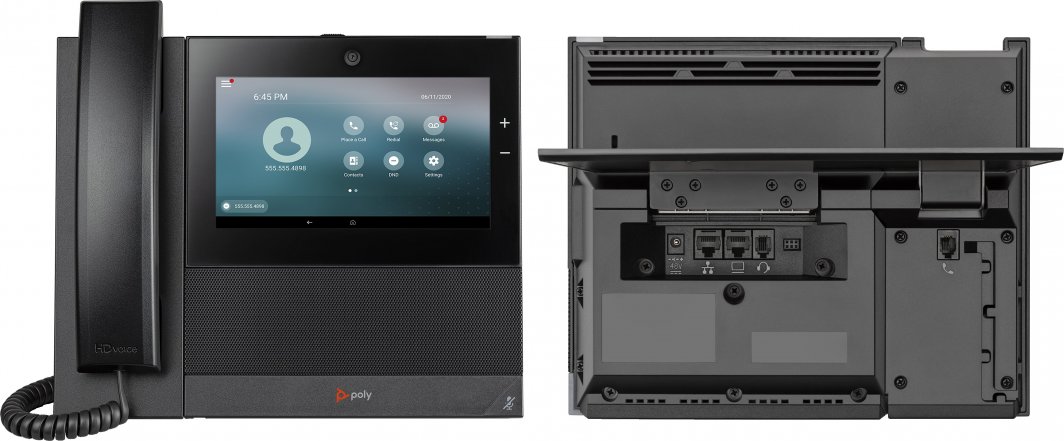 Telefon zyre Poly CCX 700, ekran 7", me prekje, me kamerë, i zi