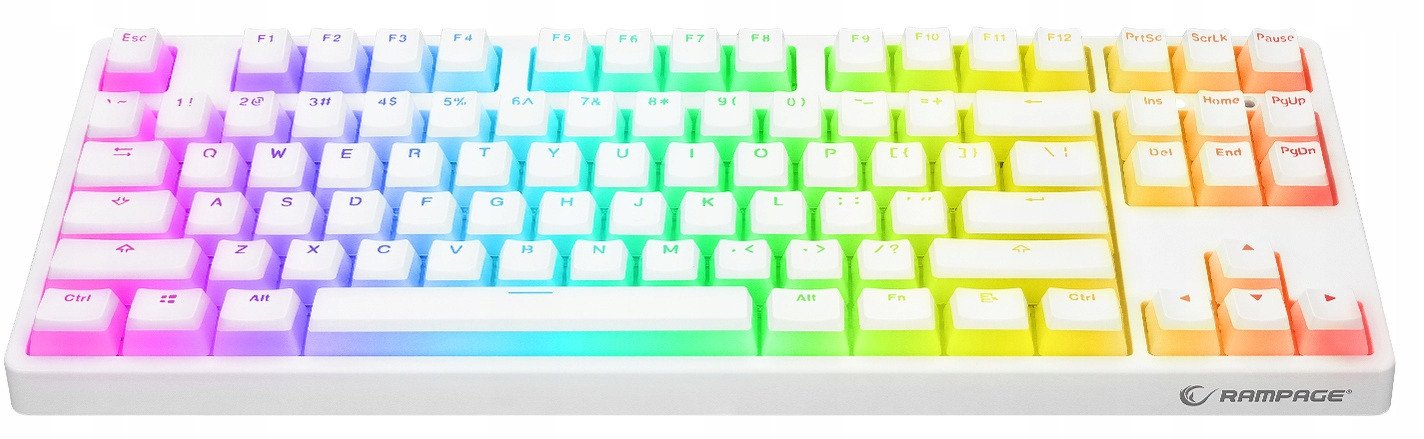 Tastierë mekanike Rampage KB-R136 Ghost, Type C, RGB, e bardhë