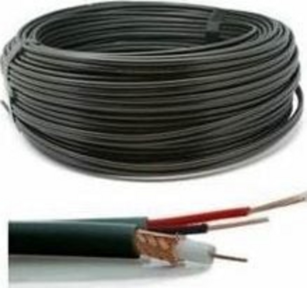 Kabllo Genway, CCTV RG59 + 2X0.5MM, e zezë