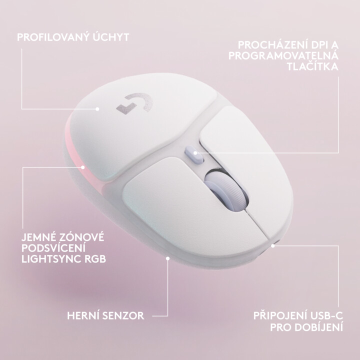 Maus Logitech G705, i bardhë