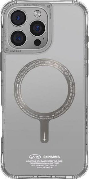 Mbulesë telefoni Skinarma Saido për iPhone 16 Pro Max 6.9", karikim magnetik, ngjyrë titan