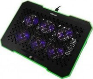 Pad ftohës për laptop HISMART DCX-A16, 6 ventilatorë RGB, 9-17", i zi
