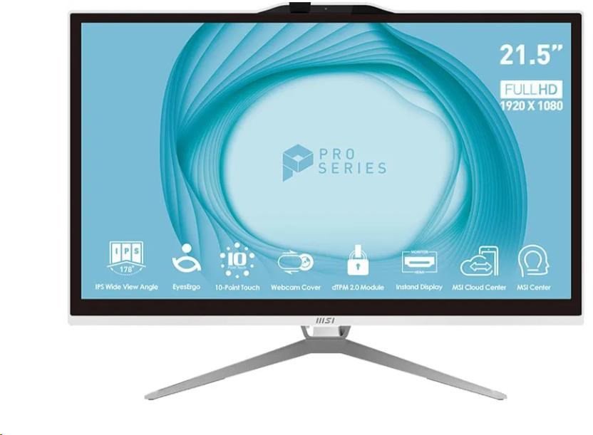 Kompjuter All in One MSI PRO AP222T 13M, 21.5" IPS Full HD me prekje, Intel Pentium, i zi