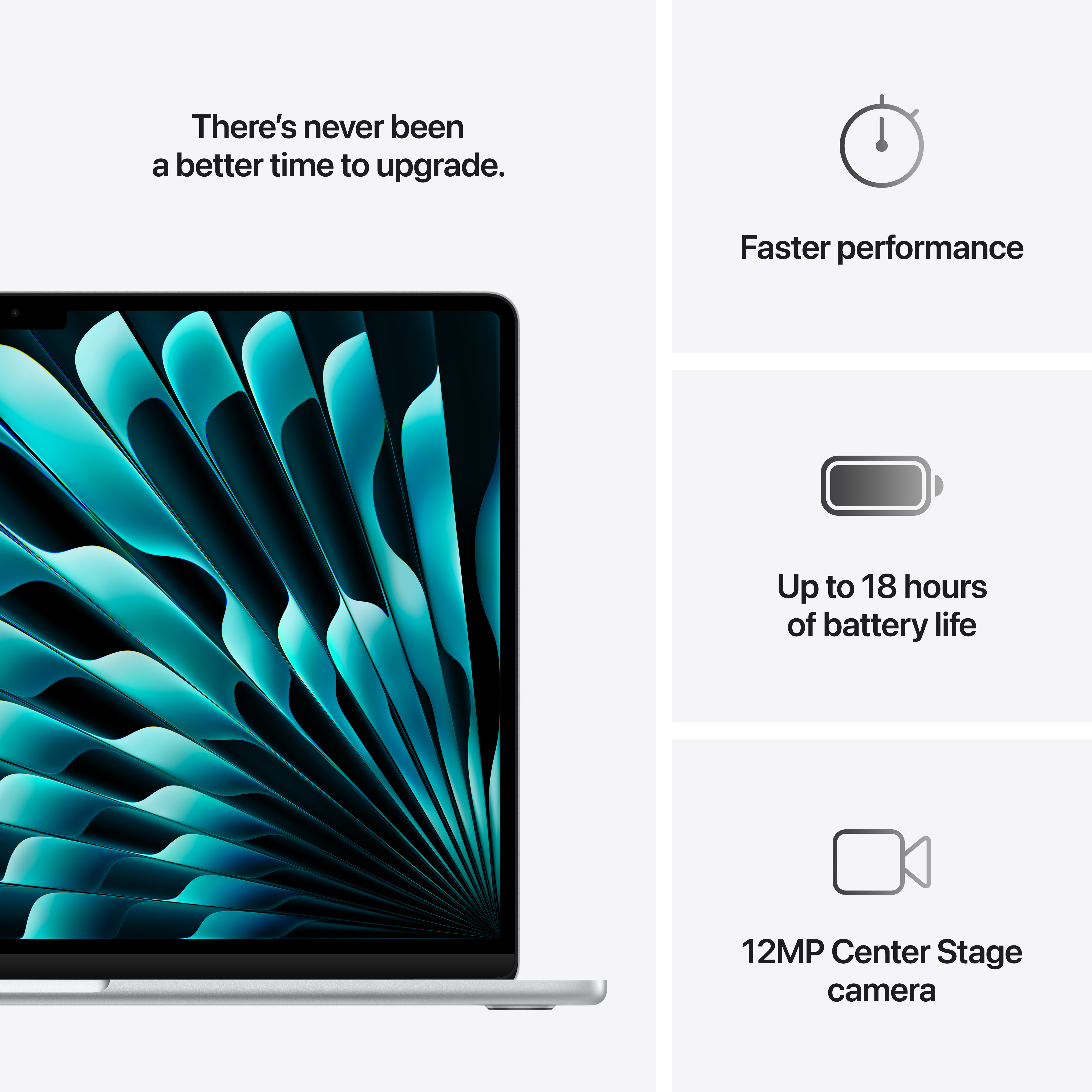 Apple MacBook Air, 15.3", M4 10-core, 16GB, 256GB SSD, 10-core GPU, Silver