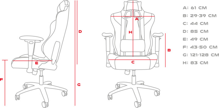Karrige Genesis Nitro 770, e zezë / kuqe