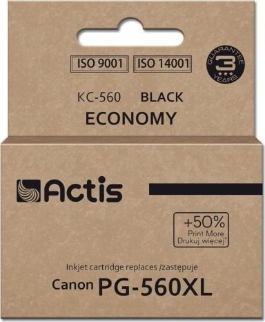 Katridhi bojë Actis KC-560 Supreme, zëvendësues për Canon PG-560XL, 22 ml, i zi