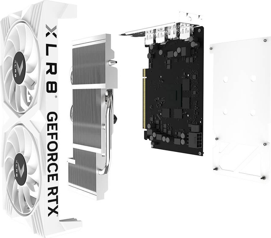 Kartelë grafike PNY GeForce RTX 4060 XLR8 Verto DF OC White Edition 8GB GDDR6
