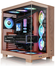 Kornizë kompjuteri Thermaltake View 380 XL TG ARGB Mid Tower, dy dhoma, xham i temperuar, Gravel Sand