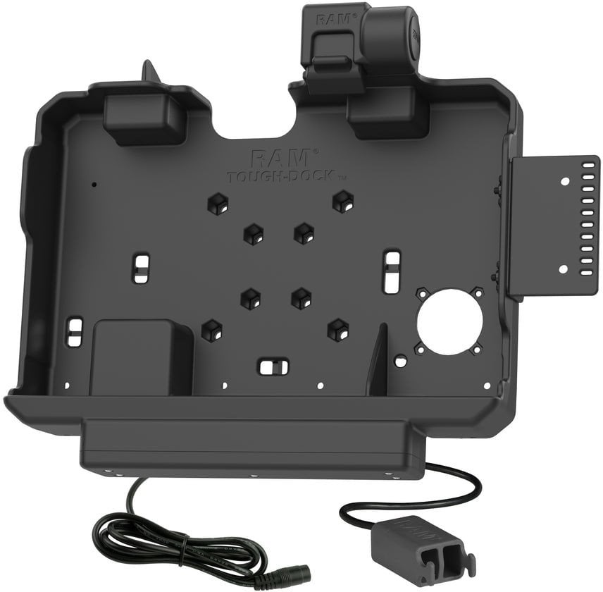 Mbajtëse aktive për tablet RAM Mounts RAM-HOL-GE4PD2U, për Getac ZX10, me karikim dhe 2x USB, e zezë