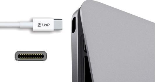 Kabllo USB LMP USB C në microUSB, 1m, USB 3.0, e bardhë