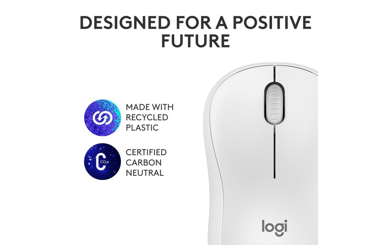 Maus Bluetooth Logitech M240 Silent, optik, pa zhurmë, e bardhë