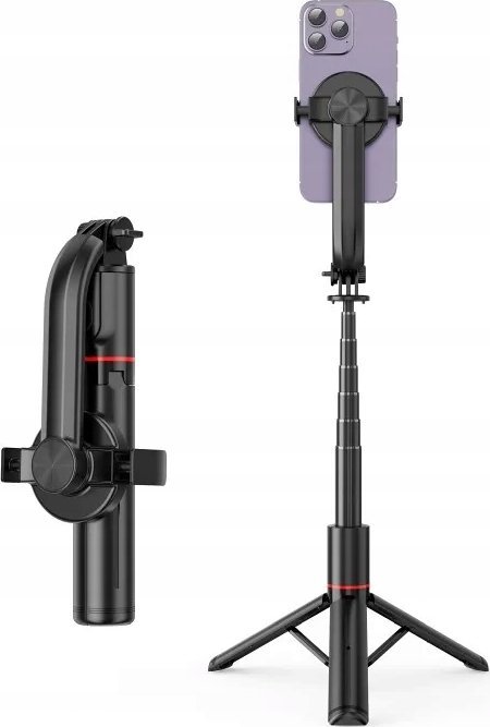 Set tripod për selfie me telekomandë Bluetooth për MagSafe, i zi