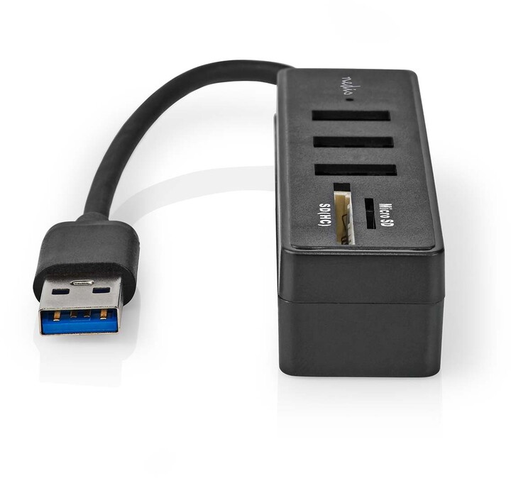 USB hub Nedis USB - USB-A 3x USB 3.2 Gen 1 SD & MicroSD