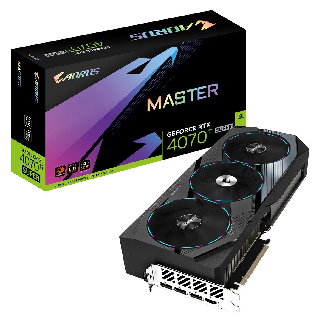 Kartelë grafike Gigabyte Aorus GeForce RTX 4070 Ti SUPER Master 16GB GDDR6X