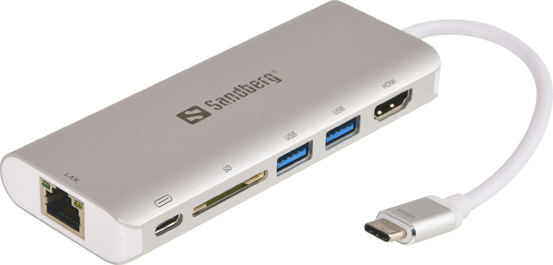 Docking station Sandberg Dock USB C 136 18, HDMI, RJ45, gri