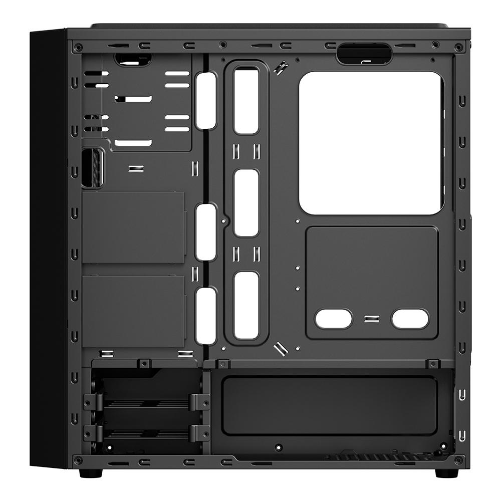 Kase kompjuteri Spacer Top Glass, ATX Mid Tower, xham i temperuar, e zezë
