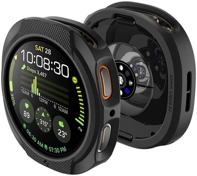 Заштитен повеќен за паметен часовник Spigen Liquid Air, Samsung Galaxy Watch8 40mm, црн мат