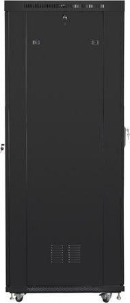 Мрежен кабинет Lanberg Standing Cabinet 19" 27U, 800 kg, со вентилатори, црн