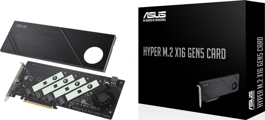 Përshtatës Asus Hyper M.2 x16 Gen5, PCI Express 5.0 x16, 4x M.2 PCIe NVMe
