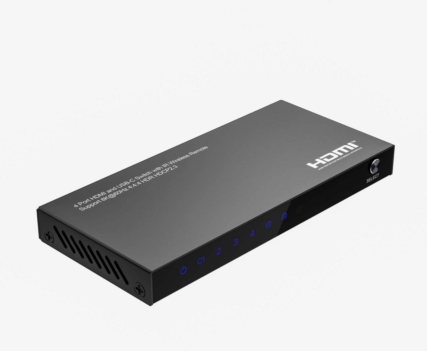 Ndërrues video MicroConnect USB C HDMI, 8K 60Hz, i zi