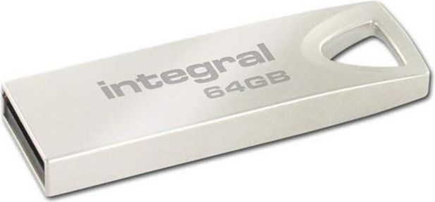 Pendrive USB Pendrive Integral Metal Arc, 64 GB, i bardhë