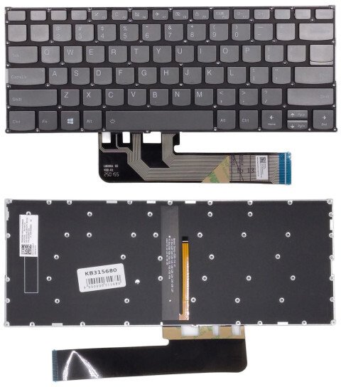 Тастатура Lenovo C340-14IWL, со осветлување, распоред US, црна