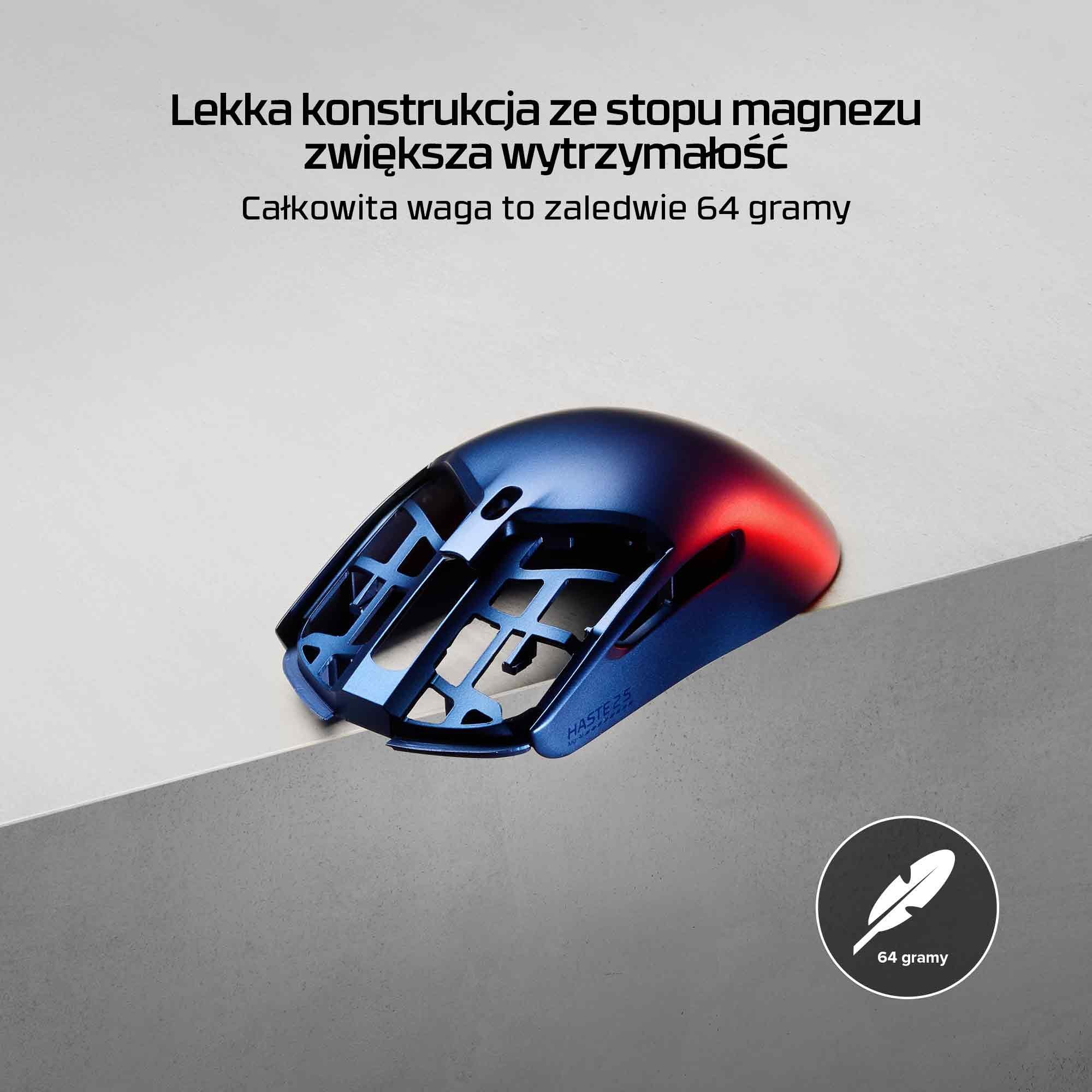 Гејминг глувче HyperX Pulsefire Haste 2 S, без кабел, RGB, темно сина
