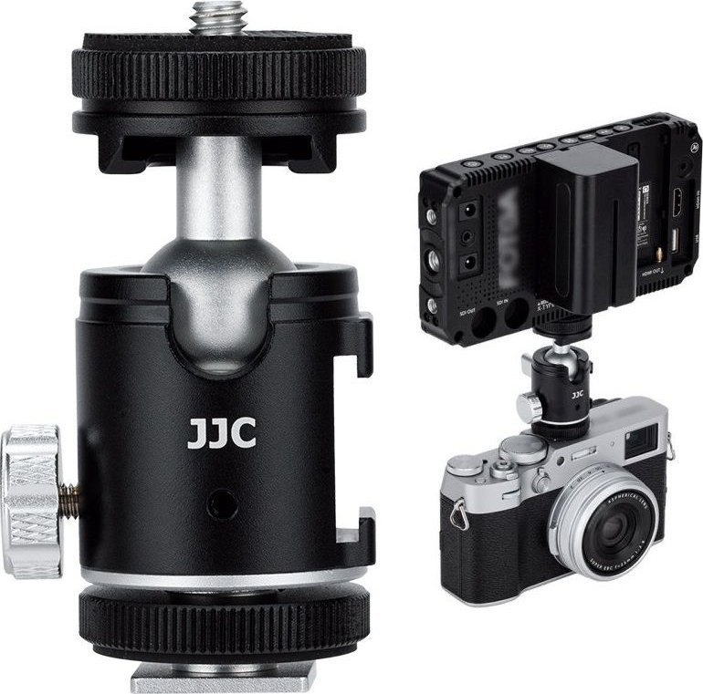 Kokë tripod JJC BH SM1 Ball Head, me cold shoe mount, e zezë