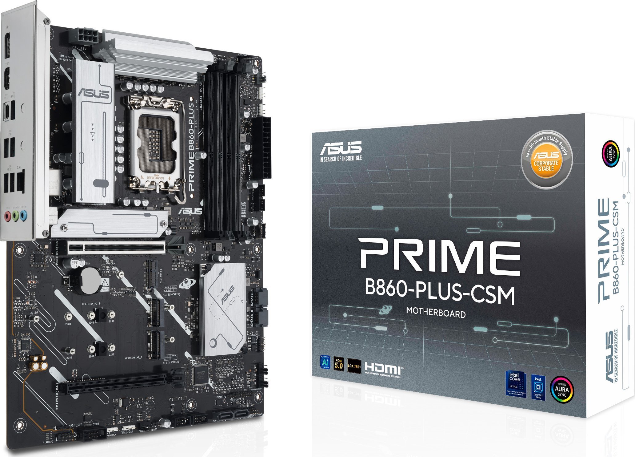 Pllakë amë ASUS PRIME B860 PLUS CSM, LGA1851, ATX