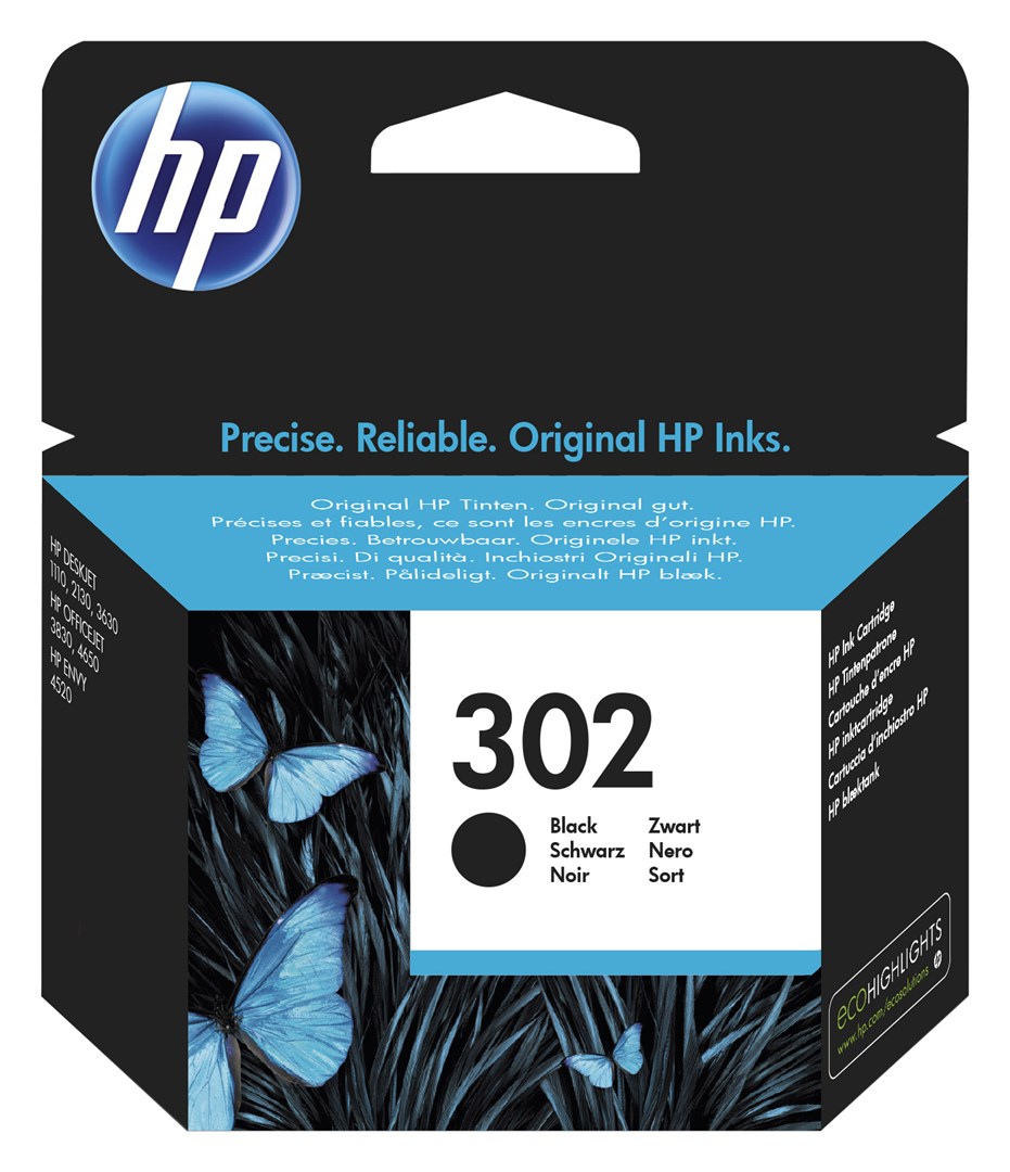 Ngjyrë për printer HP 302, 5.5 ml, e zezë