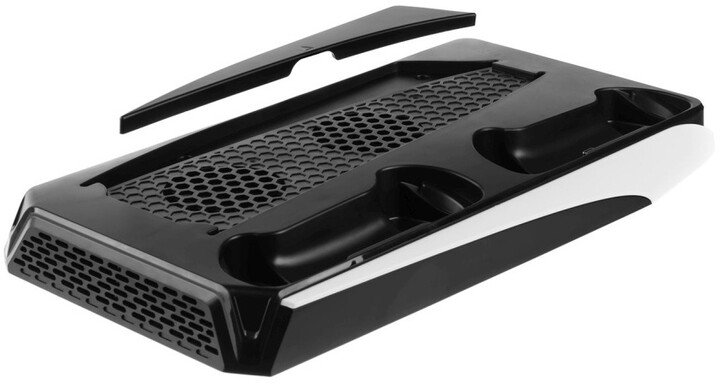 [OUTLET] Stacion karikimi shumëfunksional FIXED për PlayStation 5, bardh e zi