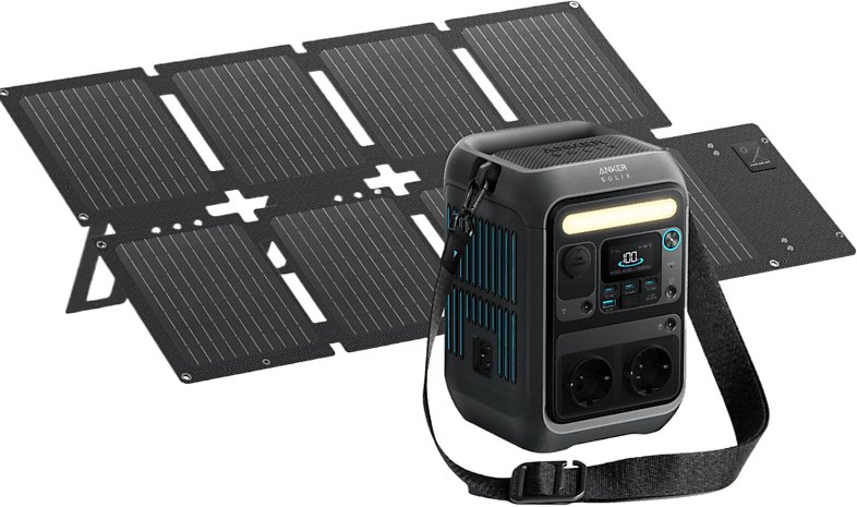 Set stacion energjie portabël Anker SOLIX C300X me panel diellor PS60, 60W, i zi
