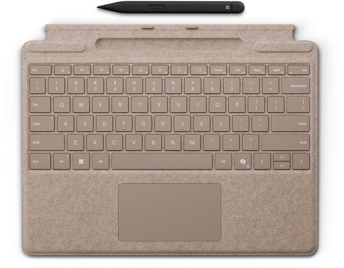 Tastierë Microsoft Surface Pro Keyboard With Touchpad, me Slim Pen, me touchpad, e zezë