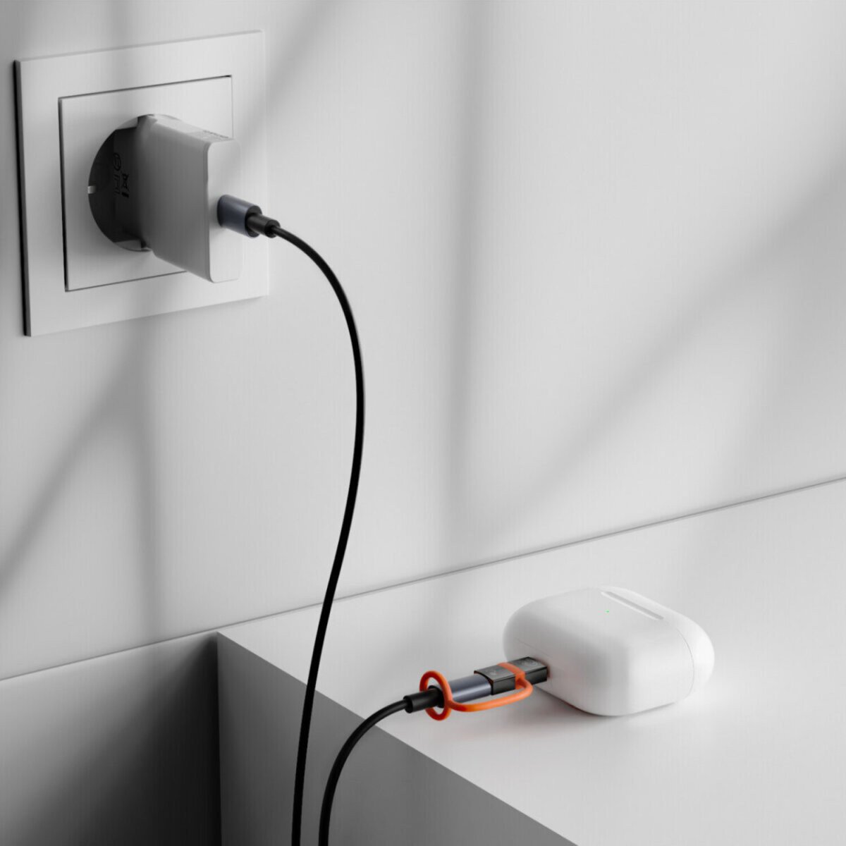 Adapter USB C në Lightning 4smarts, 27W, 480 Mbps, portokalli