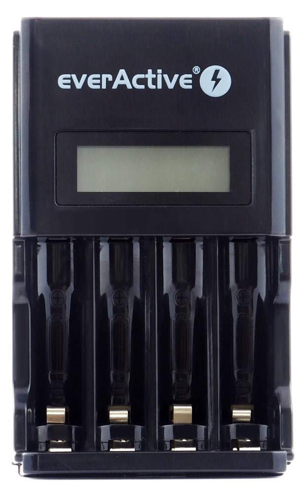Karikues baterish EverActive NC-450 NC450B, Ni-MH AA AAA, ekran LCD, i zi